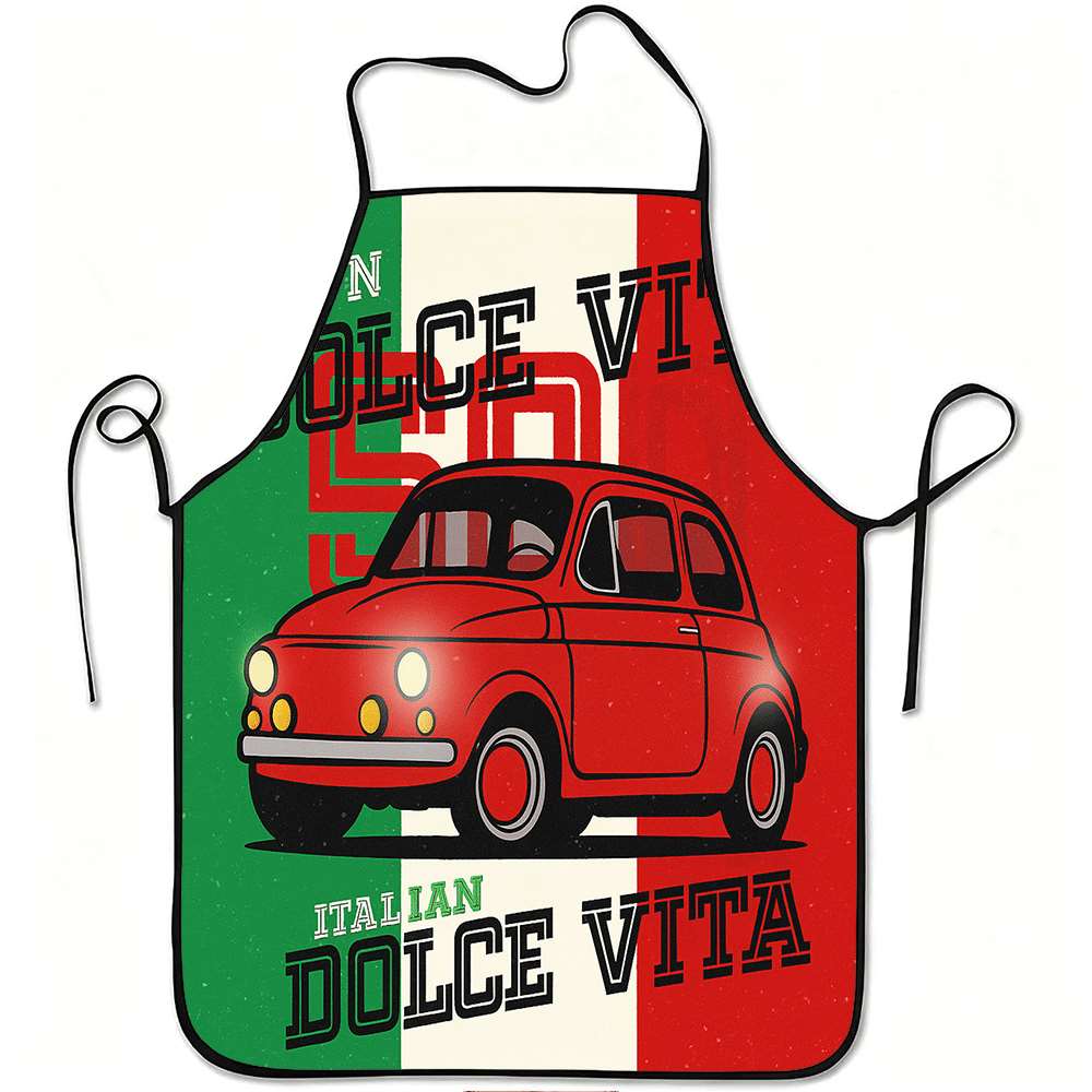 Kitchen And Baking Life - 1 Buah Celemek Bertema Italia yang