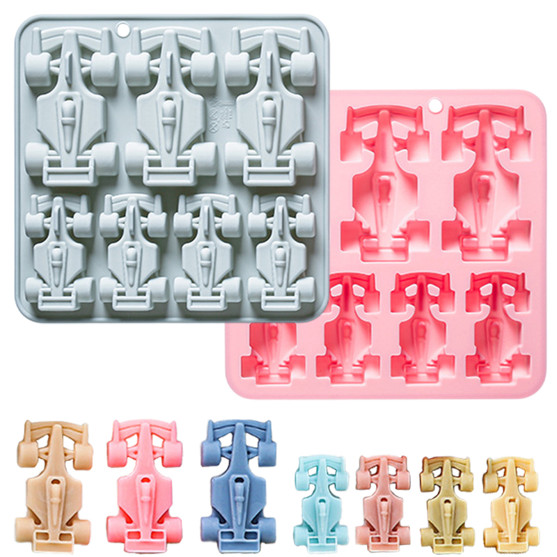 Silicone Cake Mold - Cetakan Silikon Mobil Balap 7 Lubang