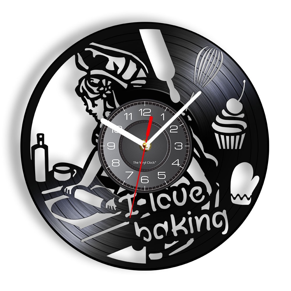 Kitchen And Baking Life - Jam Dinding Vinyl Bertema Baking I