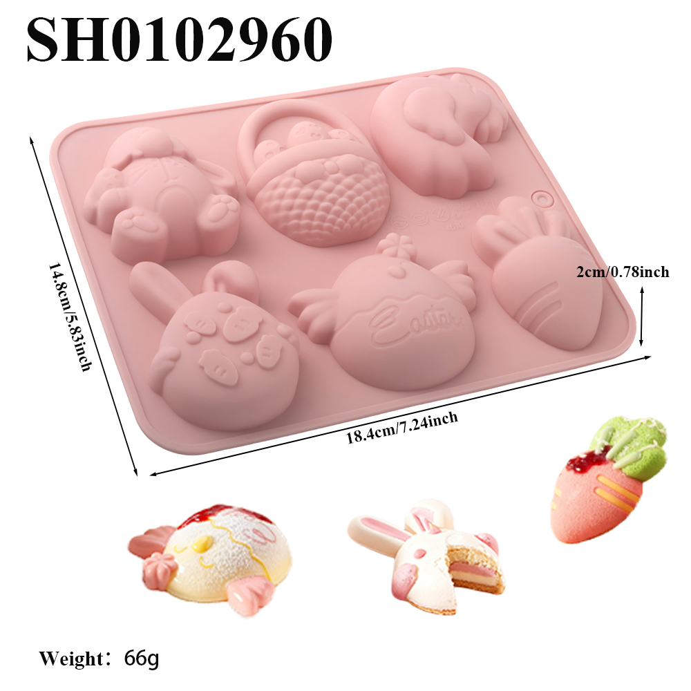 Cetakan Kue Silikon Paskah 6 L - Baking Kitchen Design ulasan dan harga