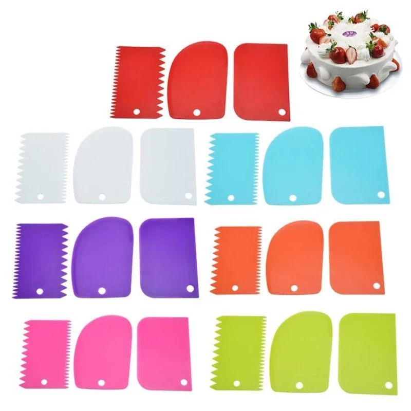 3 Buah Alat Pengikis Krim Peng - Kitchen Tools For Baking ulasan dan harga