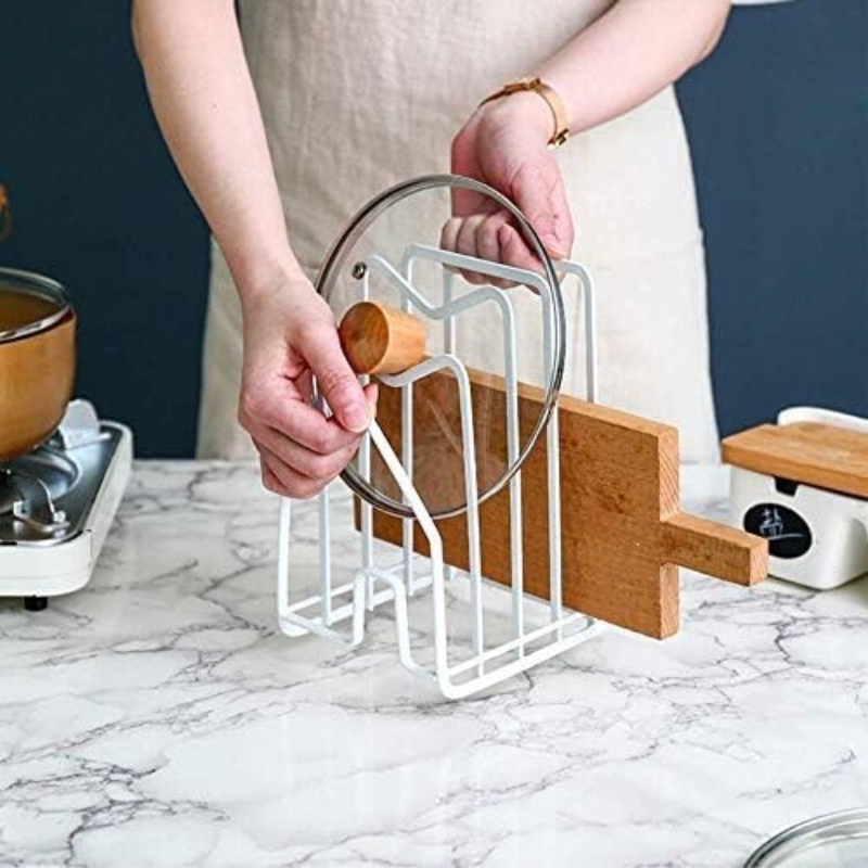 1Pc Penyangga Tutup Panci Warn - Kitchen Baking Tray Organiser ulasan dan harga