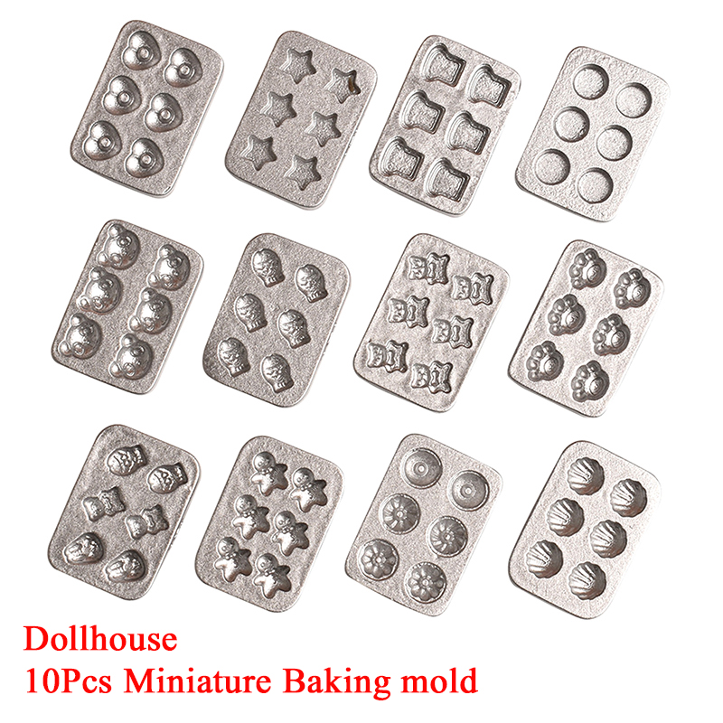 10 pcs Cetakan Kue Miniatur Ru - Kitchen Baking Decor ulasan dan harga