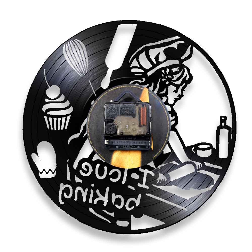 Jam Dinding Vinyl Bertema Baki - Kitchen And Baking Life ulasan dan harga